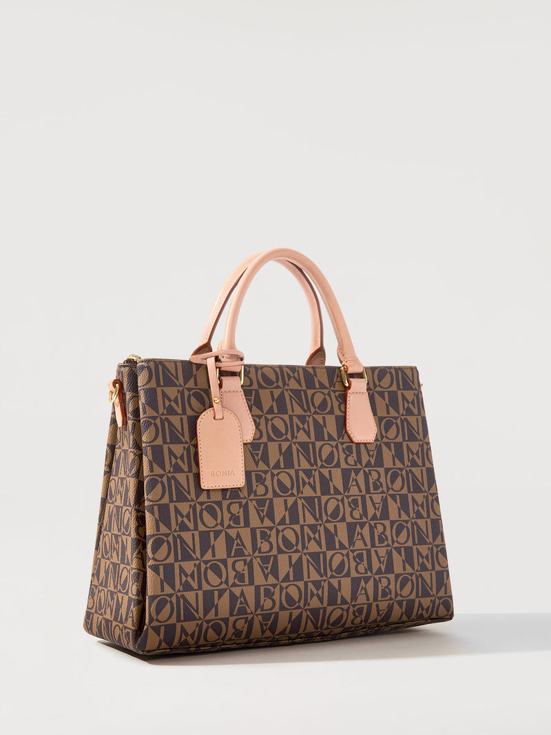 Veronica Monogram Structured Satchel