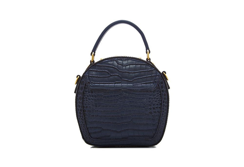 NR Croco Sonia Signature Satchel