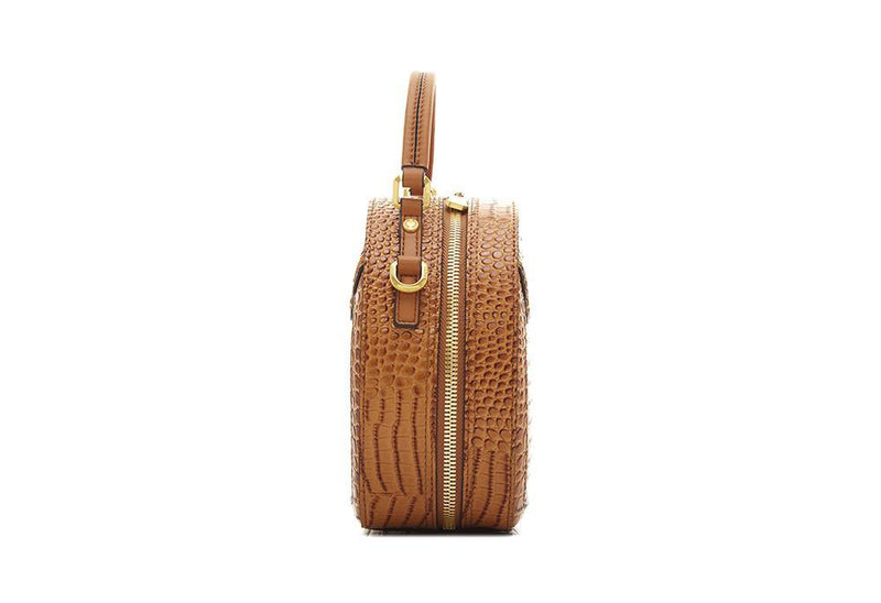 NR Croco Sonia Signature Satchel