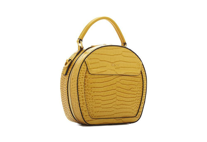 NR Croco Sonia Signature Satchel