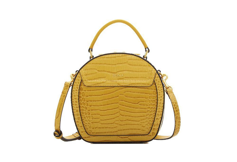 NR Croco Sonia Signature Satchel