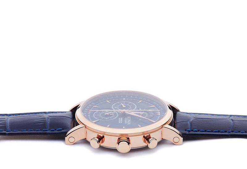 Blue and Rose Gold Esploratore Watch