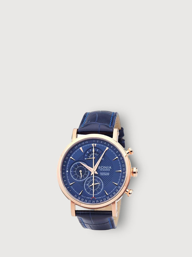 Blue and Rose Gold Esploratore Watch - BONIA