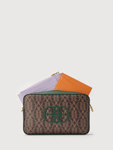 BONIA x NUXE: La Luna Monogram Sling Bag with Card Holder - BONIA