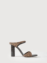 Cera Embossed Heeled Sandals - BONIA