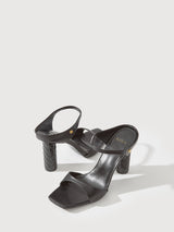 Cera Embossed Heeled Sandals - BONIA