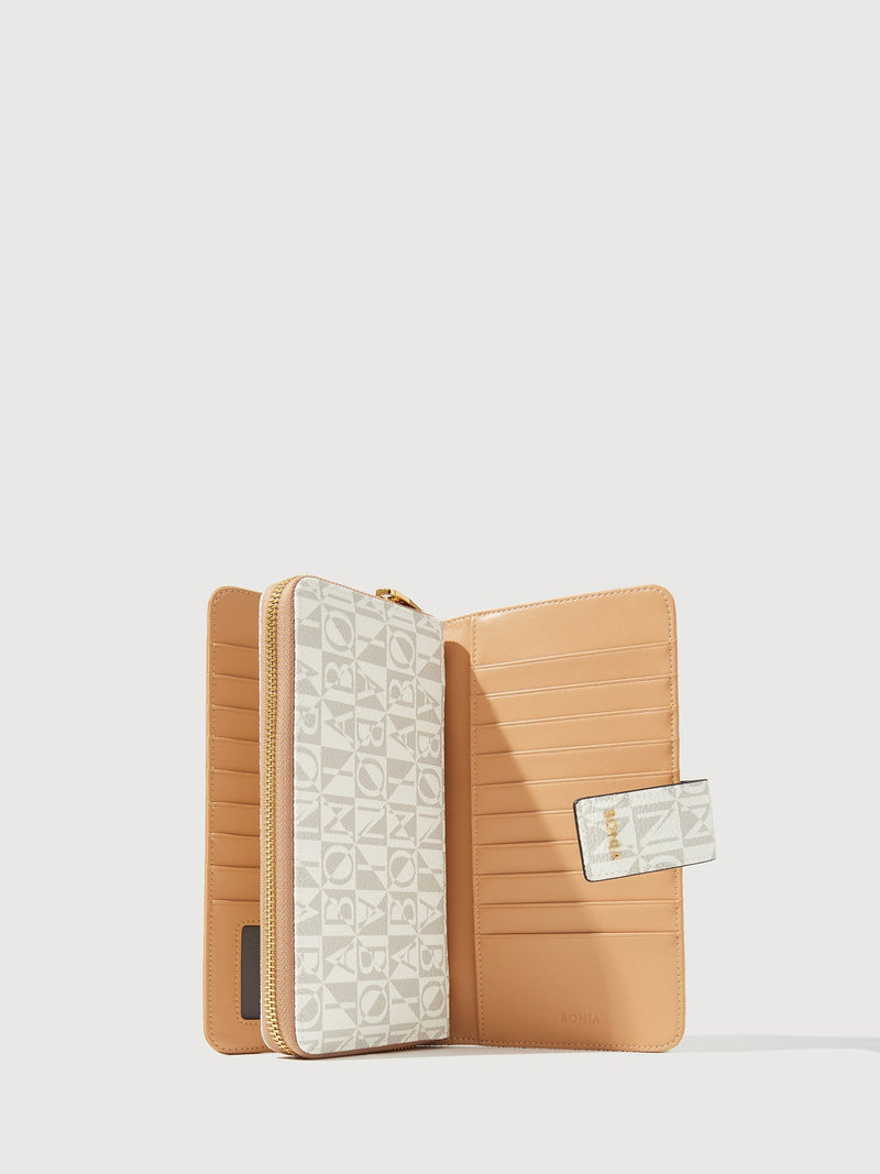 Claire Marrone Long Zippered Wallet - BONIA