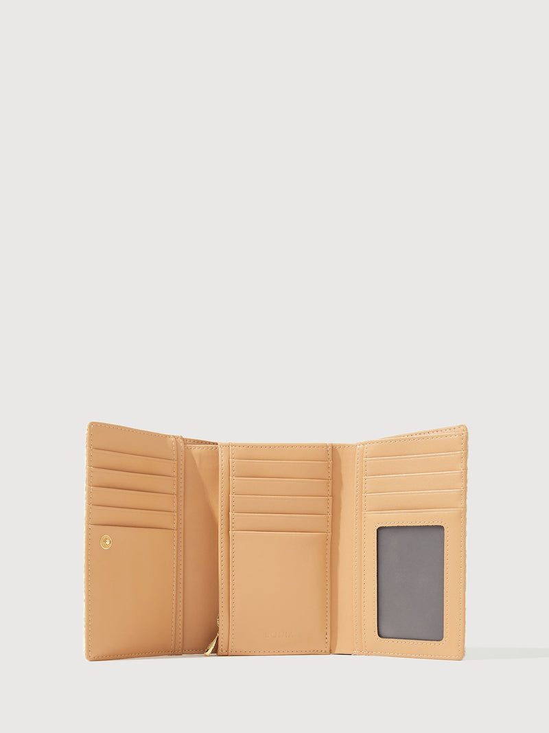 Claire Marrone Short 3 Fold Wallet - BONIA
