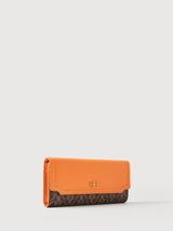 La Luna Monogram 3 Fold Long Wallet - BONIA