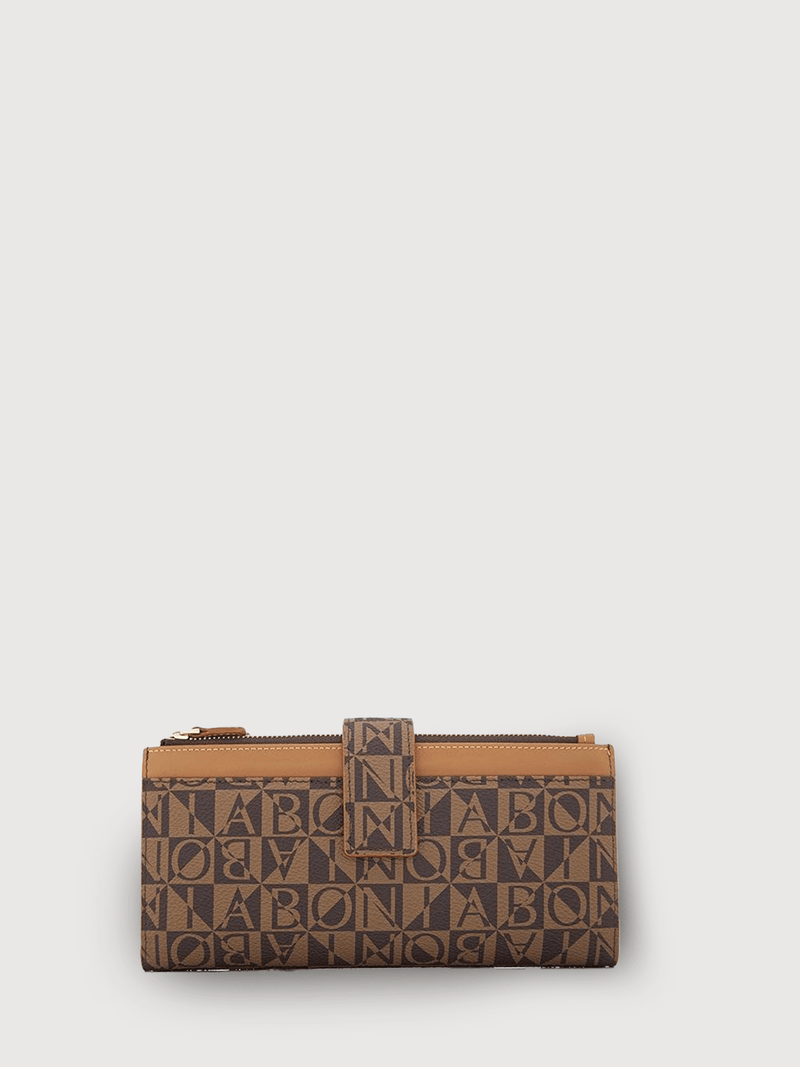 Monogram Long 3 Fold Wallet - BONIA