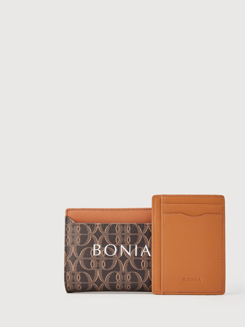 Placard Monogram 2 Fold Wallet with Pocket - BONIA