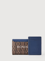 Placard Monogram 2 Fold Wallet with Pocket - BONIA