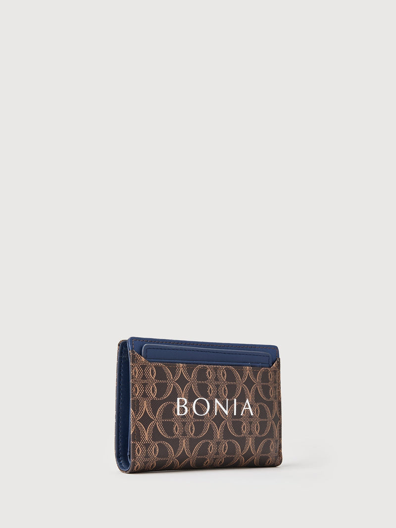 Placard Monogram 2 Fold Wallet with Pocket - BONIA