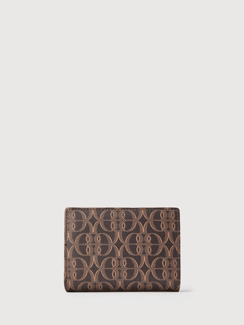 Placard Monogram 2 Fold Wallet with Pocket - BONIA