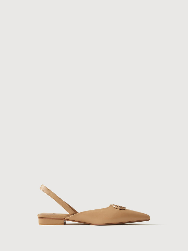 [PRE ORDER] La Luna Pointed-toe Flat Mules with Slingback - BONIA