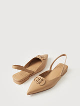 [PRE ORDER] La Luna Pointed-toe Flat Mules with Slingback - BONIA