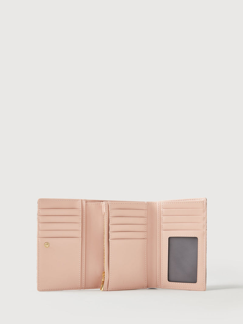 Rosie Monogram 3 Fold Short Wallet - BONIA