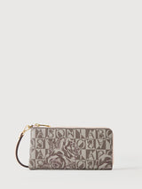 Rosie Monogram Long Zipper Pouch - BONIA