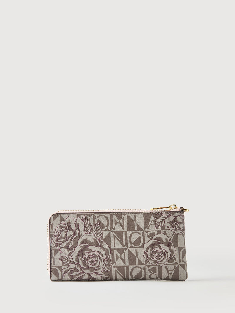 Rosie Monogram Long Zipper Pouch - BONIA