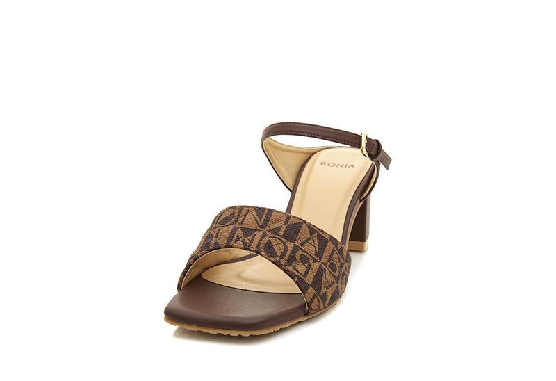 Sherry Monogram Sandal Heels - Bonia