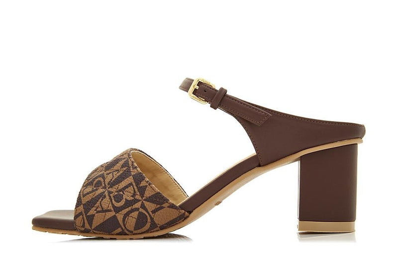 Sherry Monogram Sandal Heels - Bonia